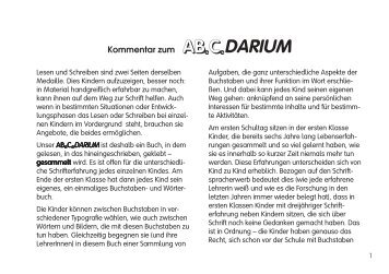 Kommentar zum ABeCeDARIUM - Friedrich Verlag