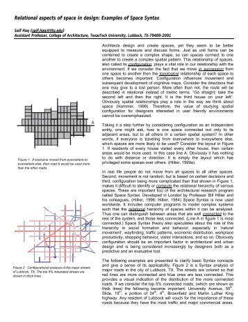 Relational aspects of space in design