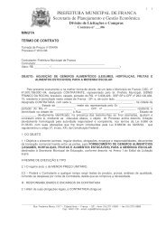 contrato tp legumes, frutas - Prefeitura de Franca
