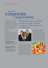 Corporate responsibility - the Admiral Group plc