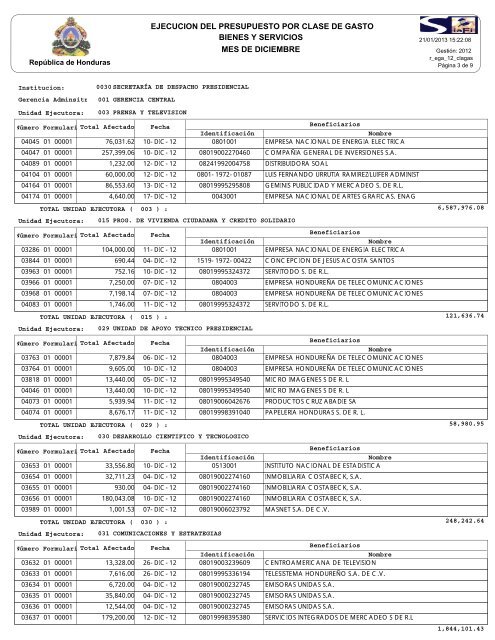 Diciembre - SecretarÃ­a de Estado del Despacho Presidencial