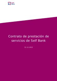 Contrato de prestación de servicios de Self Bank