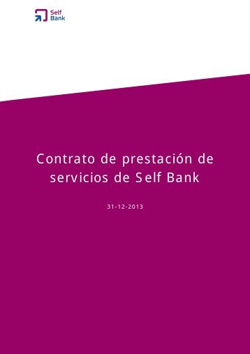 Contrato de prestación de servicios de Self Bank