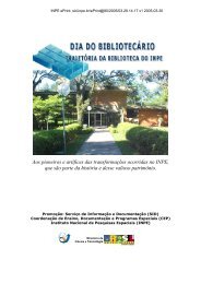 TrajetÃ³ria da Biblioteca do INPE - mtc-m18:80