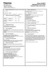 Orion AC4P79 AQUAfast IV Iron TPTZ Material Safety Data Sheet