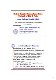 Global Supply, Demand and Price Outlook of Oils & Fats