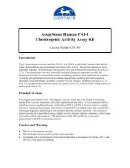 AssaySense Human PAI-1 Chromogenic Activity Assay Kit - Bioxys