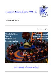 Ausgabe 02/09 in A4 Format - Lenneper Schwimmverein 1898 eV