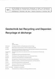Geotechnik bei Recycling und Deponien Recyclage ... - SGBF-SSMSR