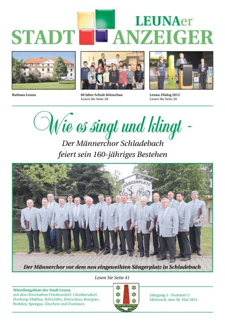 Leunaer Stadtanzeiger - Ausgabe 05/12 - Stadt Leuna