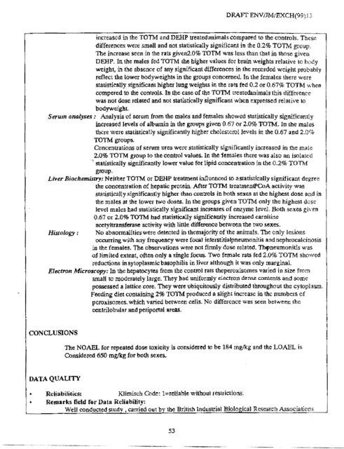 Trimellitate Category; Revised Summaries - US Environmental ...