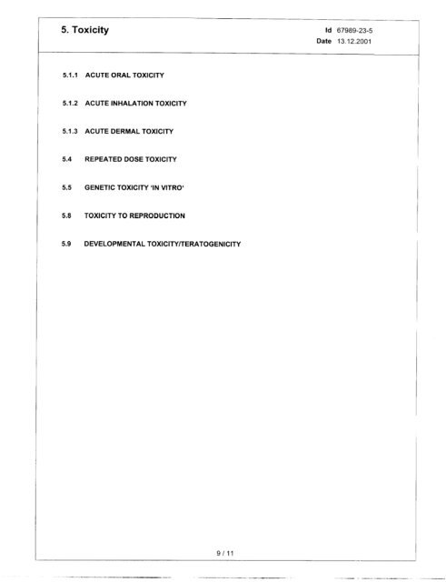 Trimellitate Category; Revised Summaries - US Environmental ...