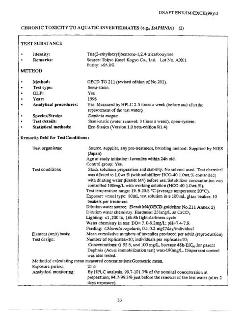 Trimellitate Category; Revised Summaries - US Environmental ...