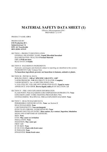 material safety data sheet (1) - Effective Micro-organisms