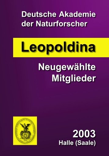 Neu gewählte Mitglieder 2003 (pdf) - Leopoldina