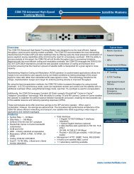Satellite Modems CDM-750 Advanced High ... - telecomnetworks