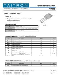 TIP36C Power Transistor (PNP) - Taitron Components, Inc.