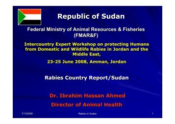 Rabies in Sudan - Middle East - OIE