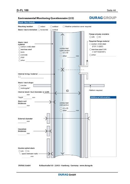 Measuring Gas Velocity with the D-FL 100 Differential Pressure Bar