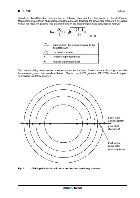 Measuring Gas Velocity with the D-FL 100 Differential Pressure Bar