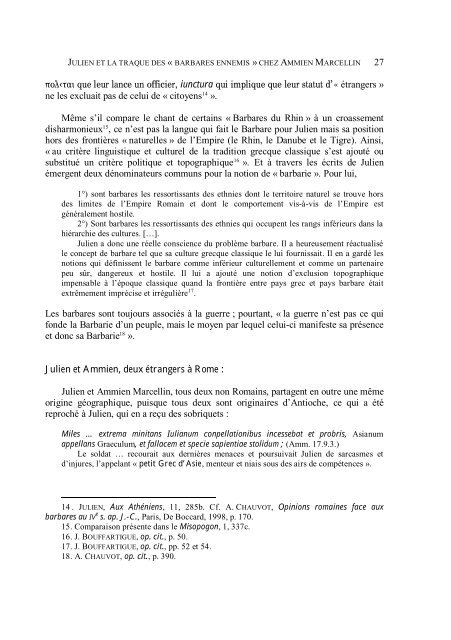 barbares ennemis - Centre de recherche en poÃ©tique et histoire ...