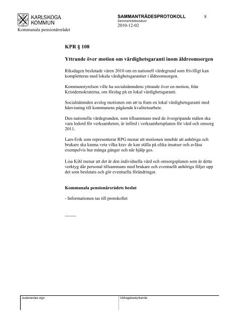 2010-12-02 Protokoll kommunala pensionärsrådet.pdf - Karlskoga ...