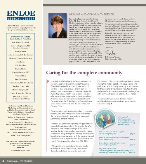 of EVENTS - Enloe Medical Center