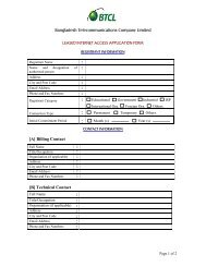 Leased Line Internet Application Form - BTCL