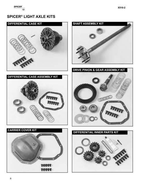 2011 Spicer Light Axle Parts