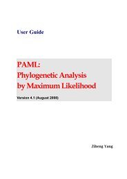 PAML: Phylogenetic Analysis by Maximum Likelihood