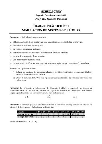 SIM - TP 07 - Simulacion de Sistemas de Colas - 2011.pdf