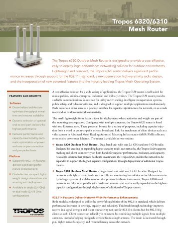 Tropos 6320/6310 Mesh Router - Wireless Tech