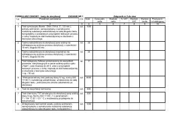 FORMULARZ CENOWY - testy do sterylizacji Zadanie nr 1 - szpital ...