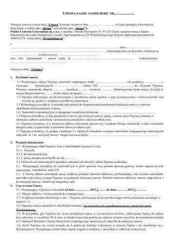 Umowa Najmu
