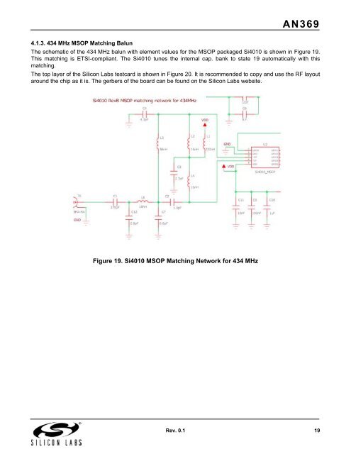 AN369: Si4010 Antenna Interface and Matching Network ... - wless.ru