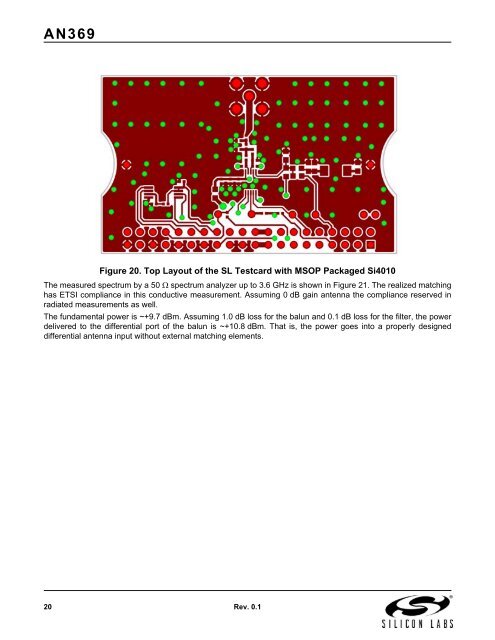 AN369: Si4010 Antenna Interface and Matching Network ... - wless.ru