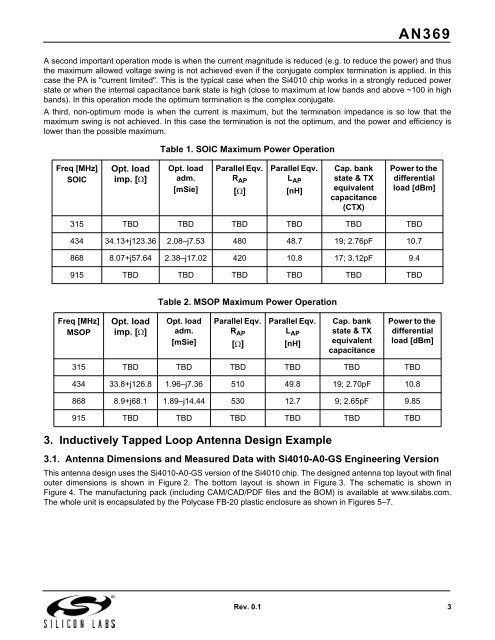 AN369: Si4010 Antenna Interface and Matching Network ... - wless.ru