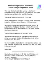 Entry criteria for the short story competition - Bipolar Scotland