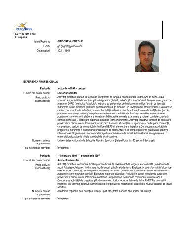 Grigore Gheorghe - UNEFS Bucuresti