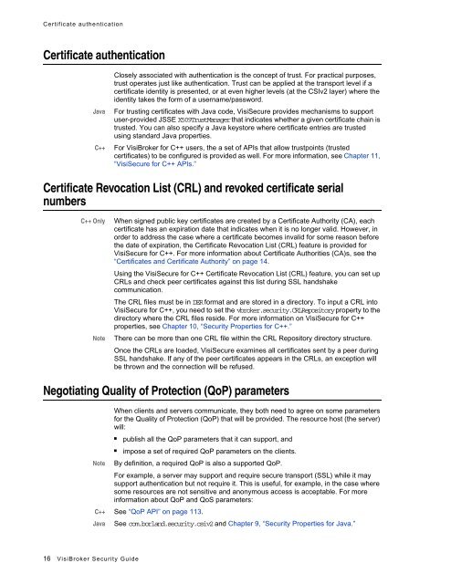 Borland VisiBroker® 7.0 - Borland Technical Publications