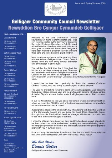 Gelligaer Community Council Newsletter Newyddion Bro Cyngor ...