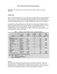 Wire-Wound metering rod coating technology - Course Notes