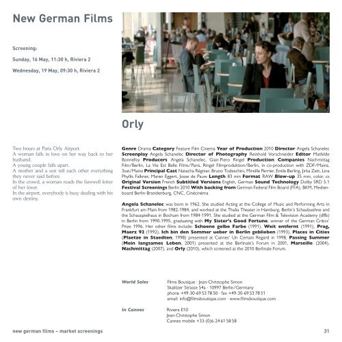 at Cannes 2010 - German Film