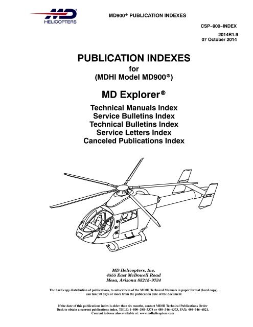 PUBLICATION INDEXES MD ExplorerÂ® - MD Helicopters