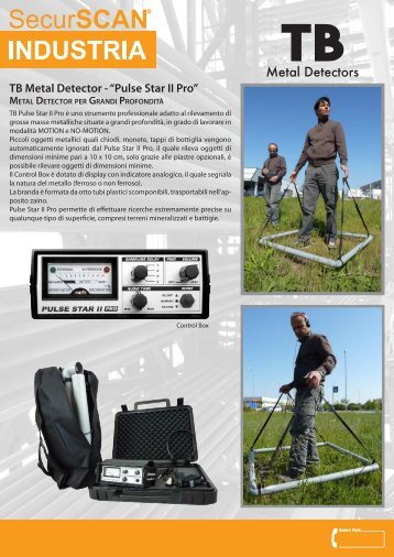 TB Metal Detector - “Pulse Star II Pro” - Carlesi strumenti