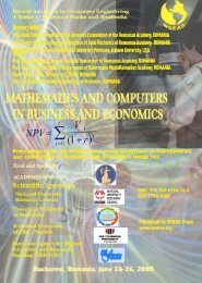 mathematics & computers in business and economics - WSEAS