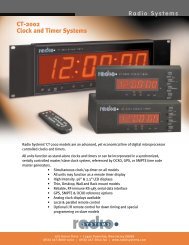CT-2002 Clock and Timer Systems - Oakwood Broadcast
