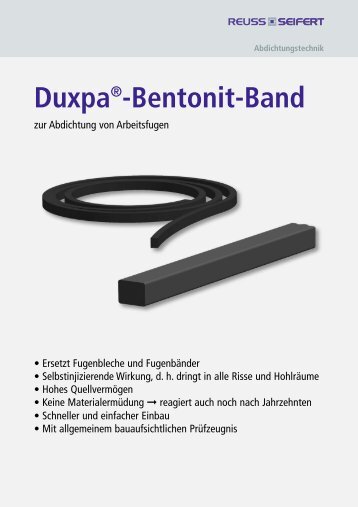 Duxpa Bentonitband - Reuss-Seifert GmbH