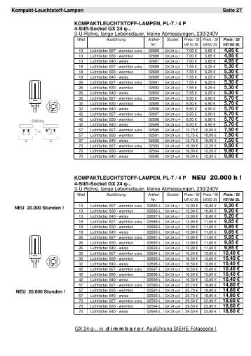 PL-C / 4 P Sockel GX24 q.. - SYNERGIE-LICHT