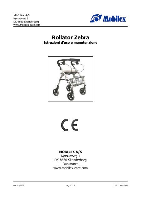 deambulari - rollator "ZEBRA" - mobilex-care.com